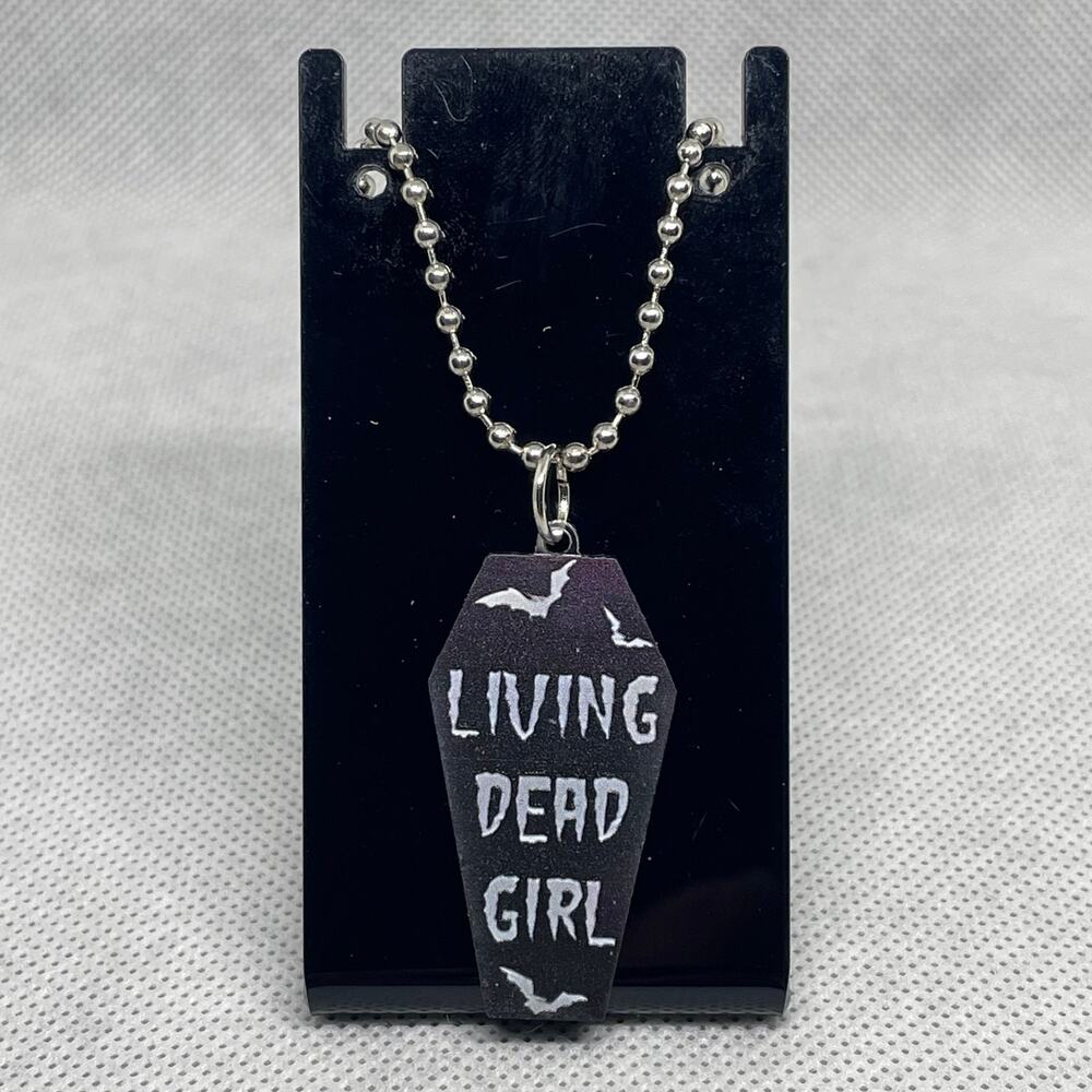 Living Dead Girl Coffin Ball Chain Necklace